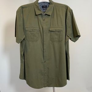 Olive Colored Button-Down w/ Pockets